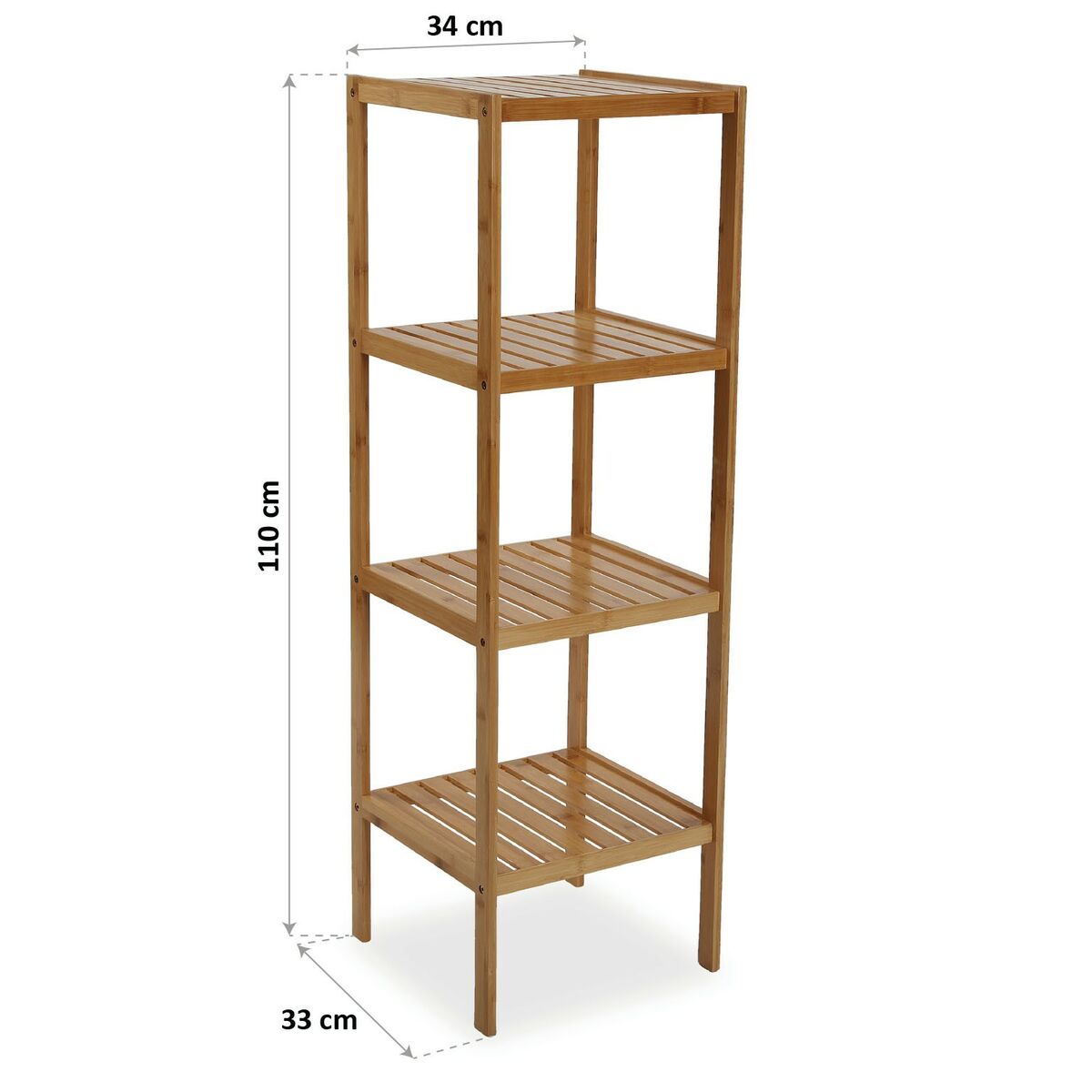 Etagère de salle de bains Versa en Bambou (33 x 110 x 34 cm)