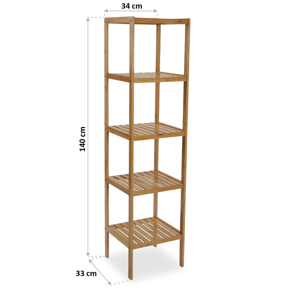 Etagère de salle de bains Versa Bambou (33 x 140 x 34 cm)