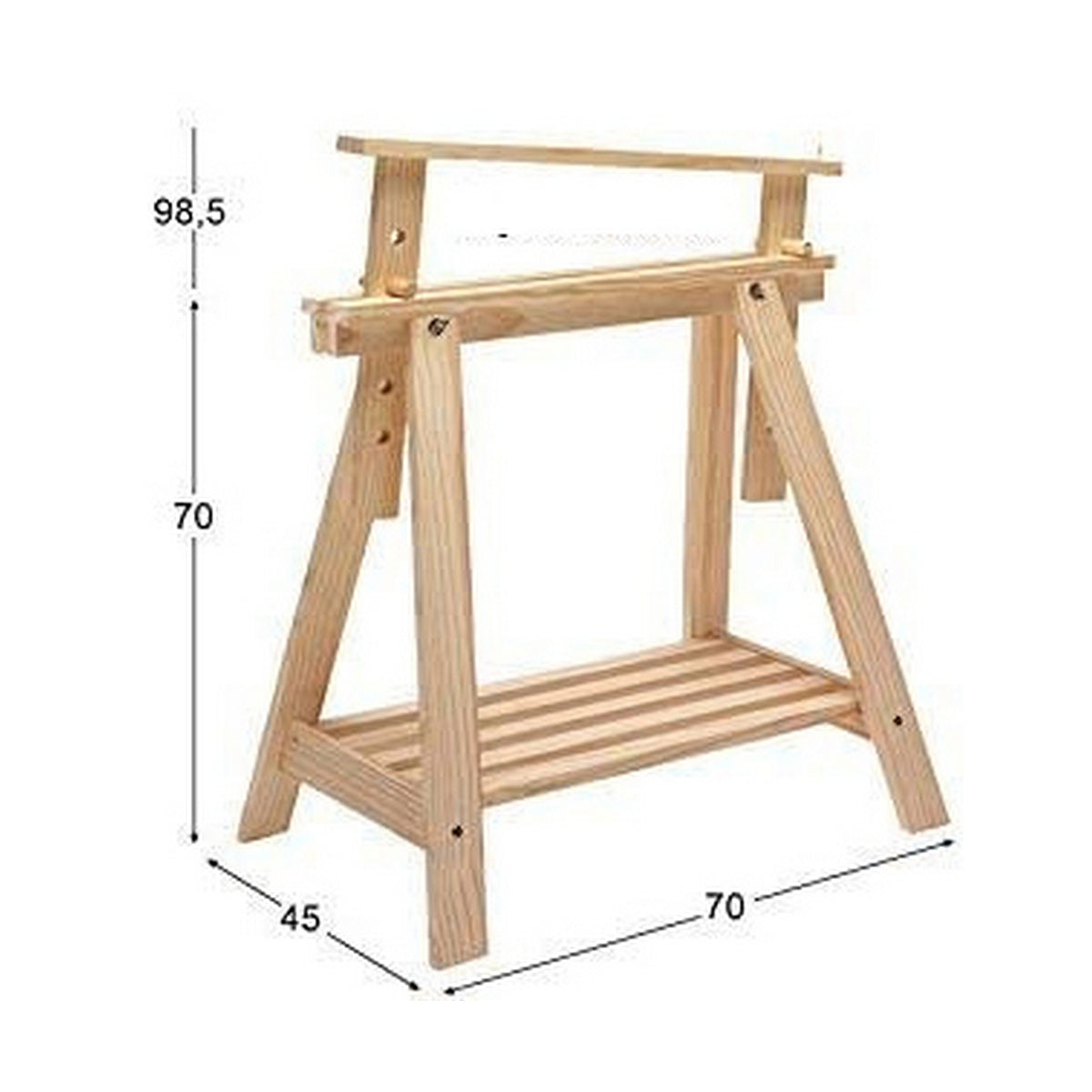 Chevalet d'architecte en Bois de Pin Astigarraga (70 x 45 x 70 cm)