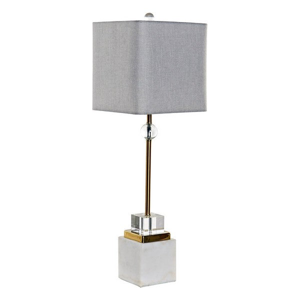 Desk Lamp DKD Home Decor Polyester Acrylic Metal Marble Chic (25 x 25 x 76 cm)