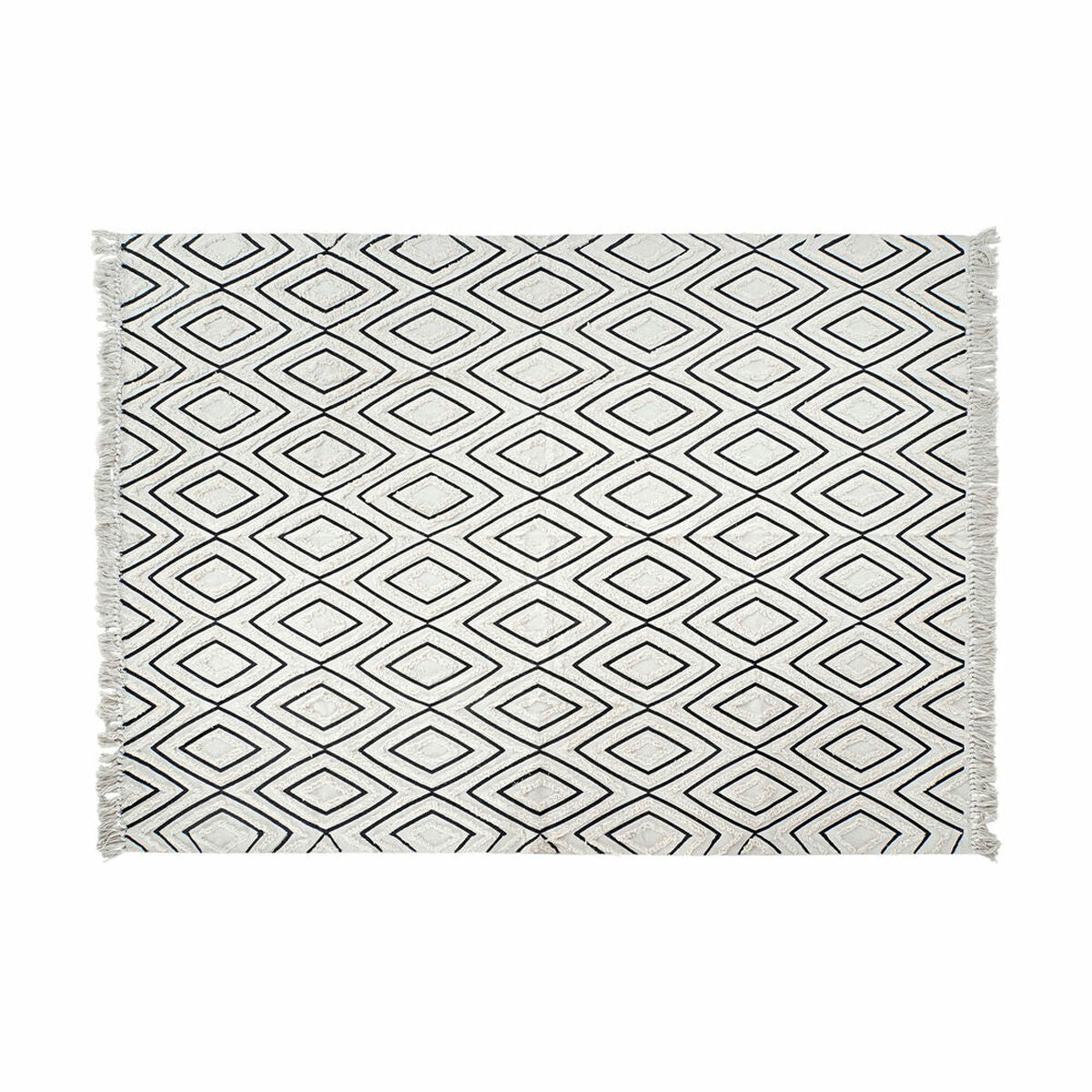 DKD Home Decor Alfombra Negro Blanco (120 x 180 x 1 cm)