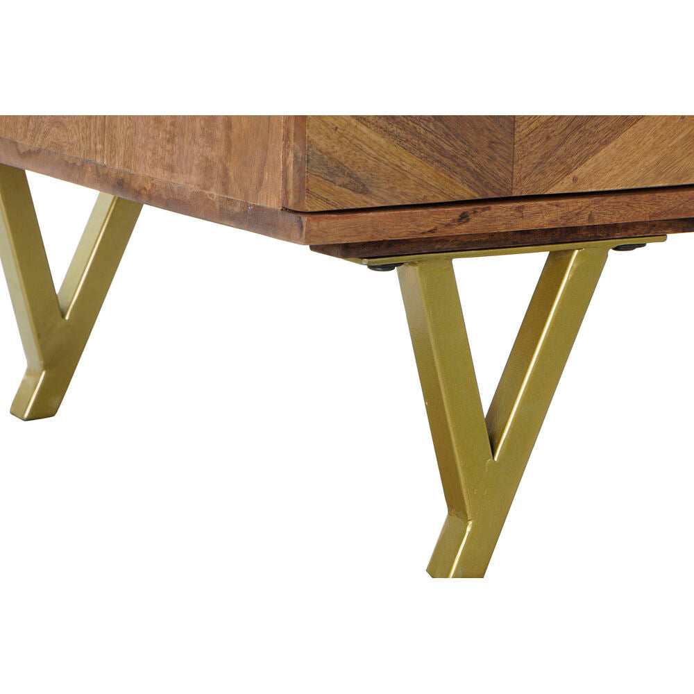 Table Basse Design Tropical Home Decor Métal Bois de manguier (120 x 60,5 x 46 cm)