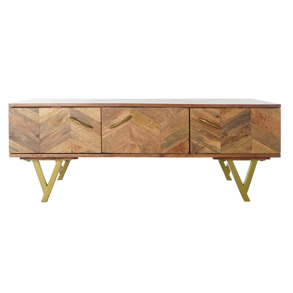 Table Basse Design Tropical Home Decor Métal Bois de manguier (120 x 60,5 x 46 cm)