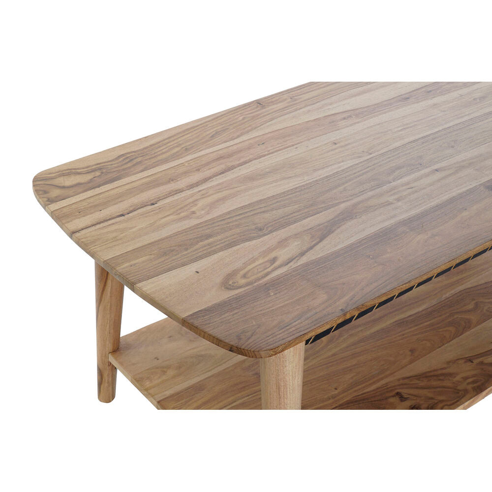 Mesa de centro moderna de madera natural para decoración del hogar (117 x 60 x 45 cm) 