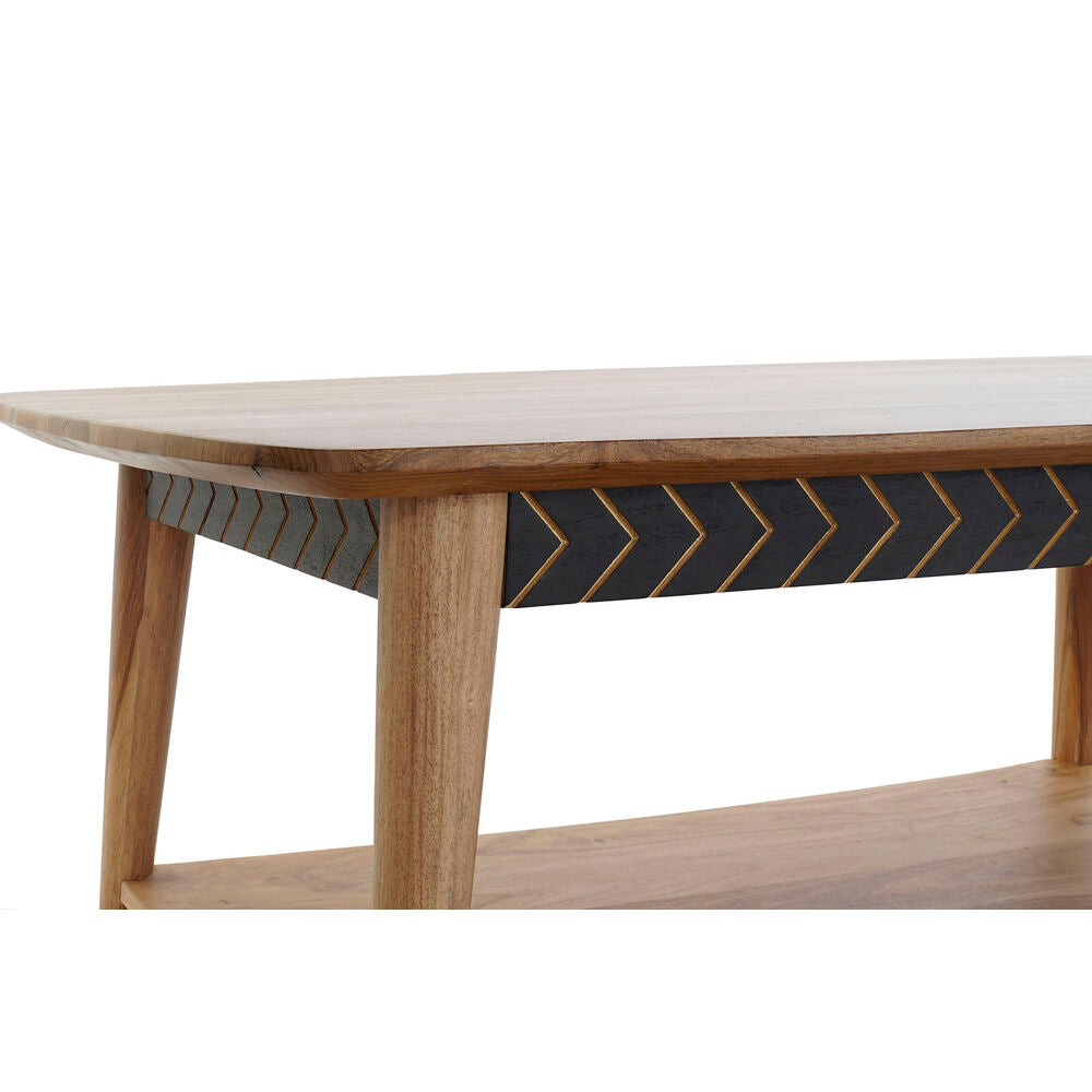 Mesa de centro moderna de madera natural para decoración del hogar (117 x 60 x 45 cm) 