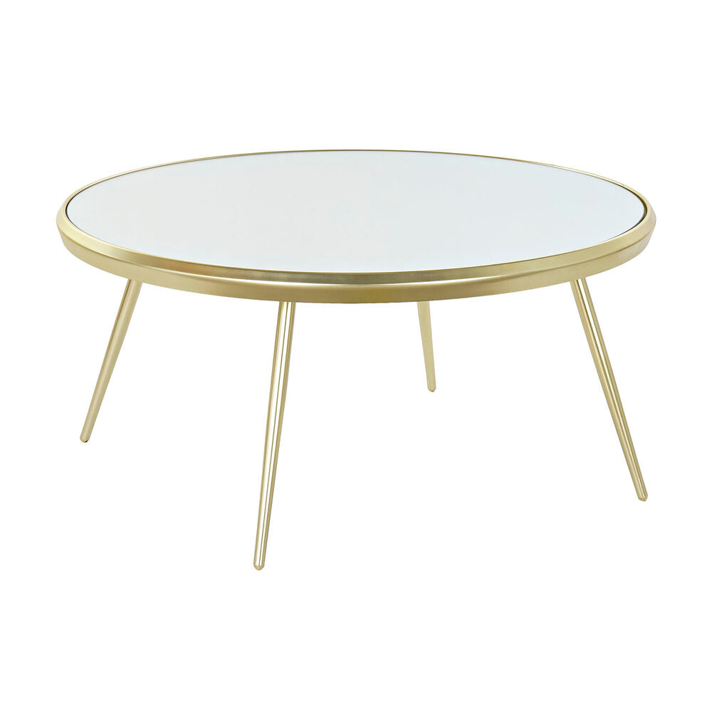 Table Basse Design Dorée Home Decor Miroir Acier (83,5 x 83,5 x 40 cm)