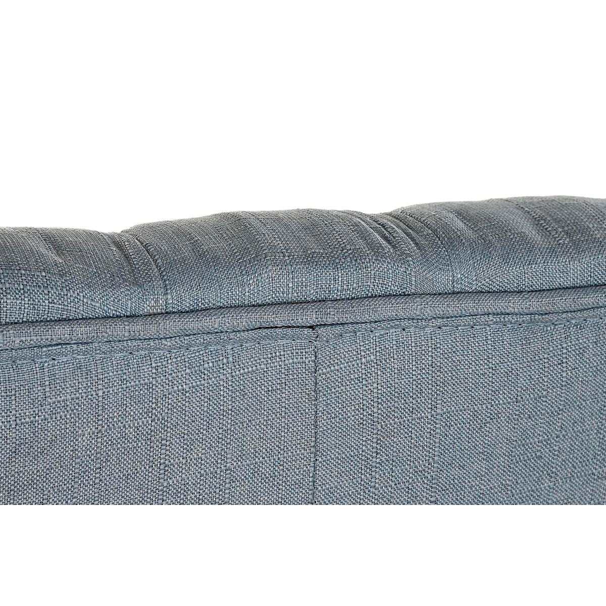 Sillón de Diseño Tradicional en Terciopelo Azul Cielo y Madera Home Decor (74 x 75 x 87 cm) 