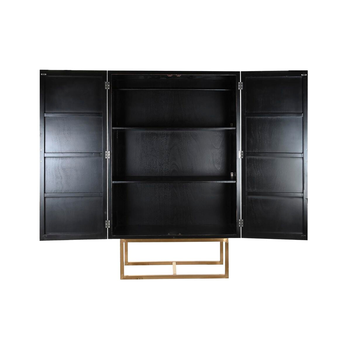 Cupboard DKD Home Decor Black Metal Poplar (110 x 50 x 180 cm)