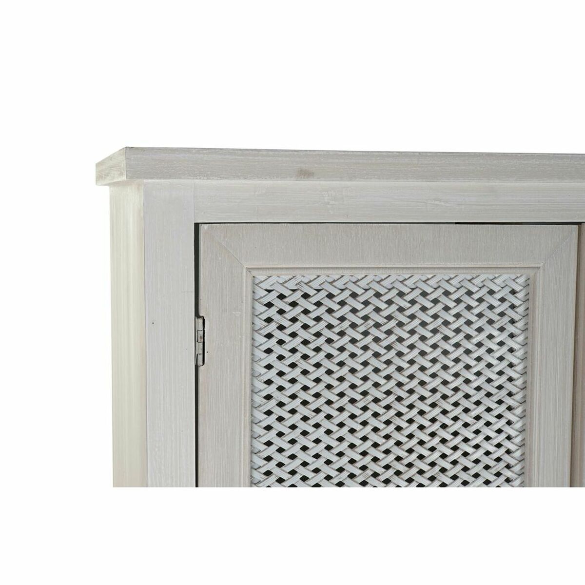 Buffet Haut Design Traditionnel Home Decor Bois Naturel Blanc | Meuble de Rangement (80 x 37,4 x 175,5 cm)