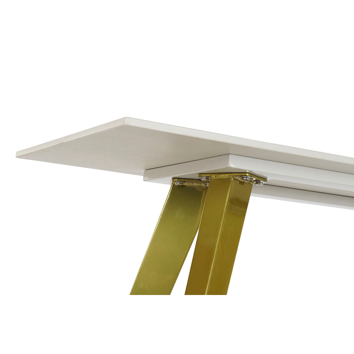 Console DKD Home Decor Ceramic Golden Metal White Modern (120 x 40 x 76 cm)