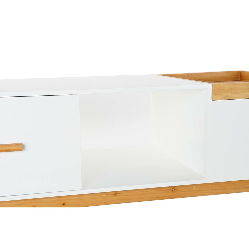 Table Basse Scandinave avec Plateau Home Decor Blanc et Bois (120 x 60 x 46 cm)