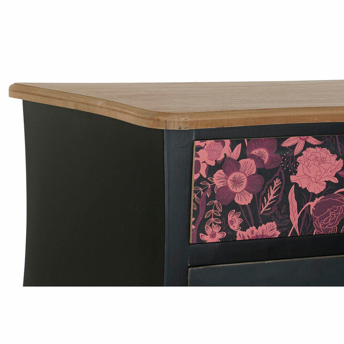 Sideboard DKD Home Decor Black Pink Brown MDF (76 x 39 x 75,5 cm)