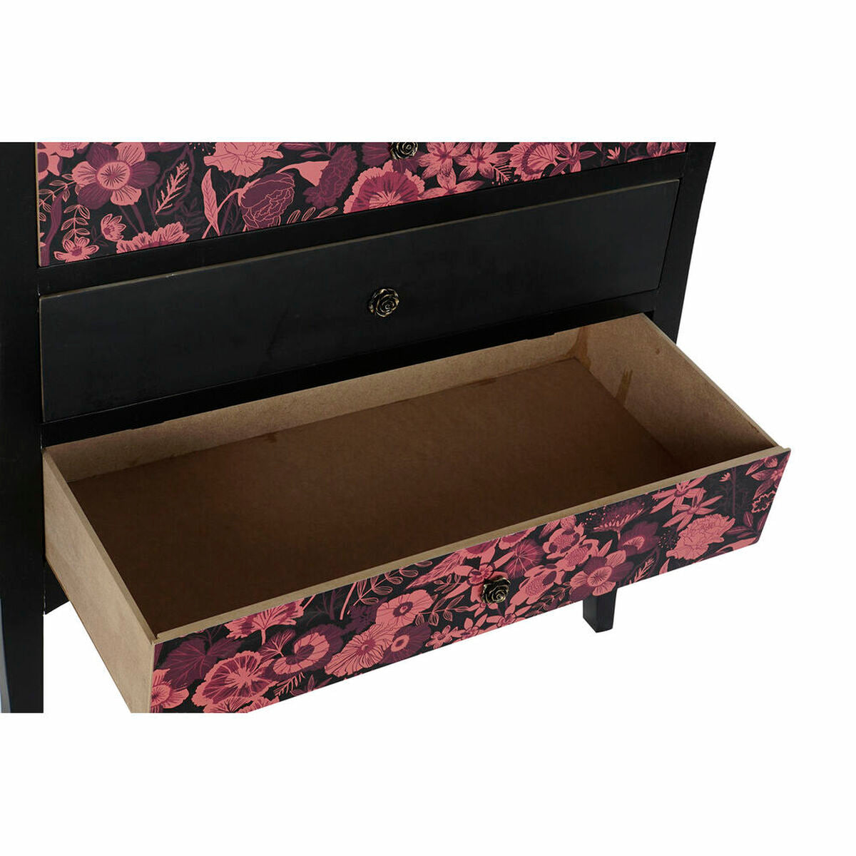 Sideboard DKD Home Decor Black Pink Brown MDF (76 x 39 x 75,5 cm)