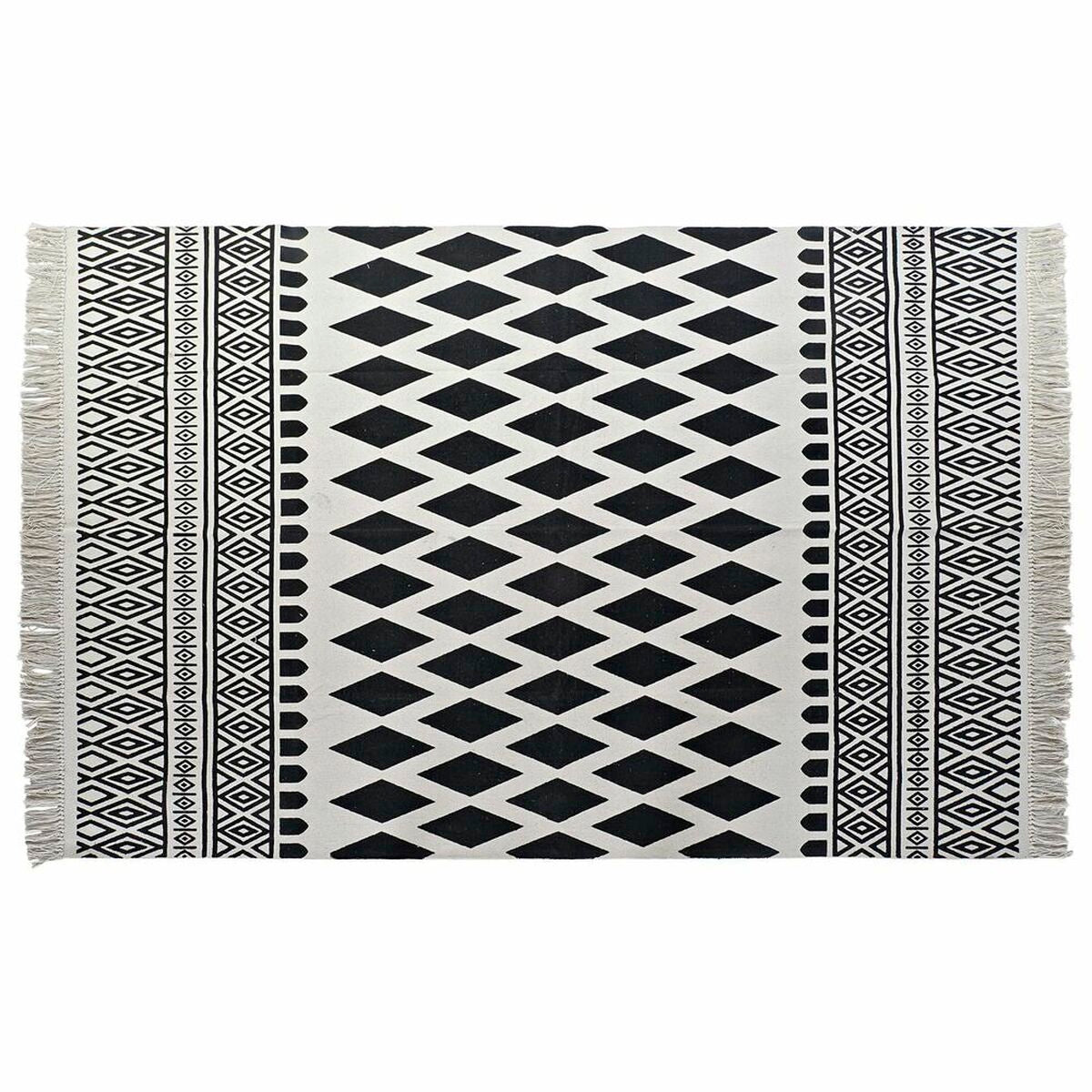 DKD Home Decor Alfombra Negro Blanco (160 x 250 x 0,7 cm)