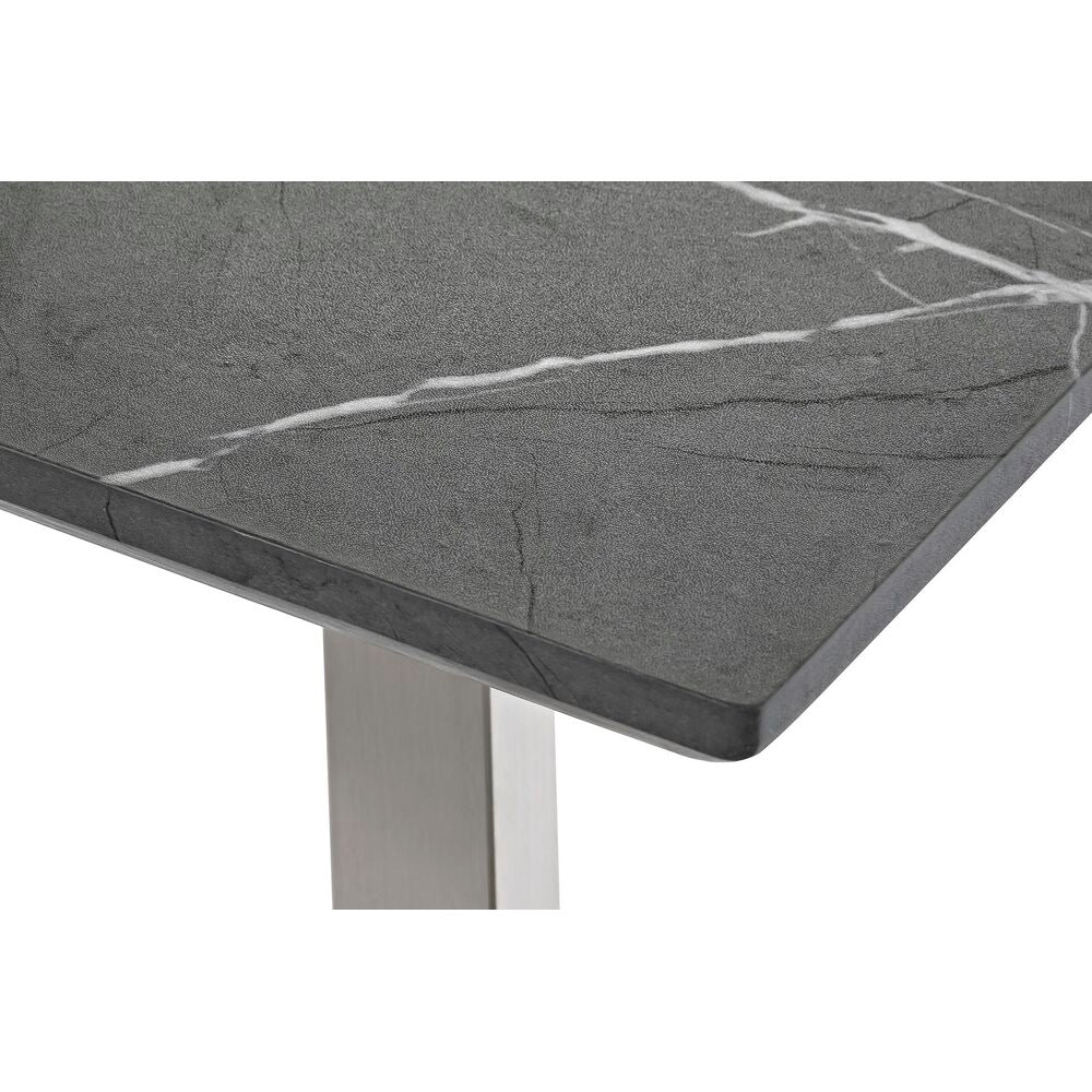 Mesa de Centro de Diseño Imitación Mármol Negro Home Decor MDF Acero (120 x 60 x 44 cm) 