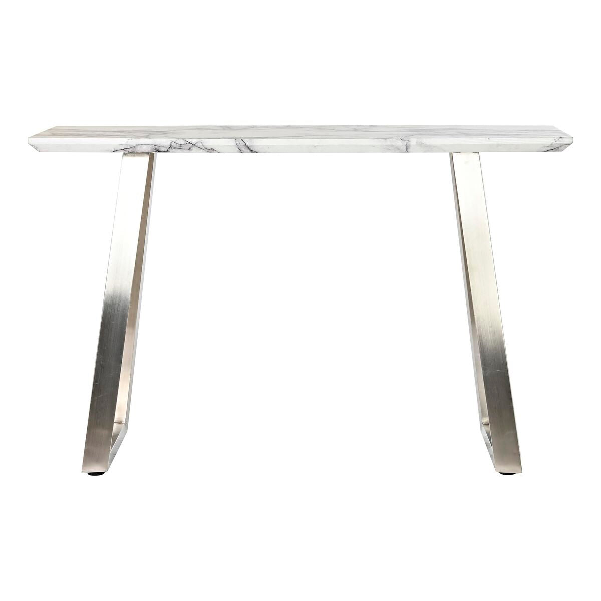 Console DKD Home Decor Silver MDF Steel White Modern (120 x 40 x 76 cm)