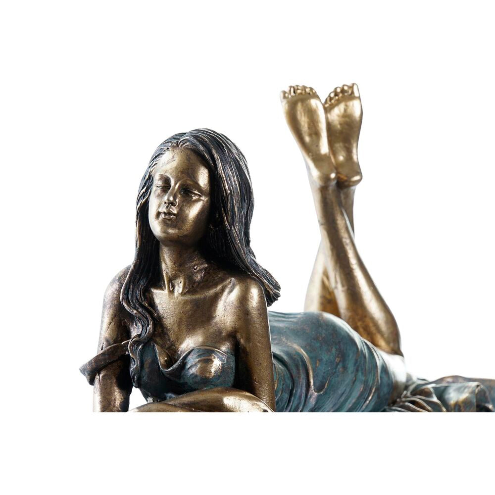 Decorative Figure DKD Home Decor Lady Copper Resin (30,5 x 15,5 x 28,5 cm)