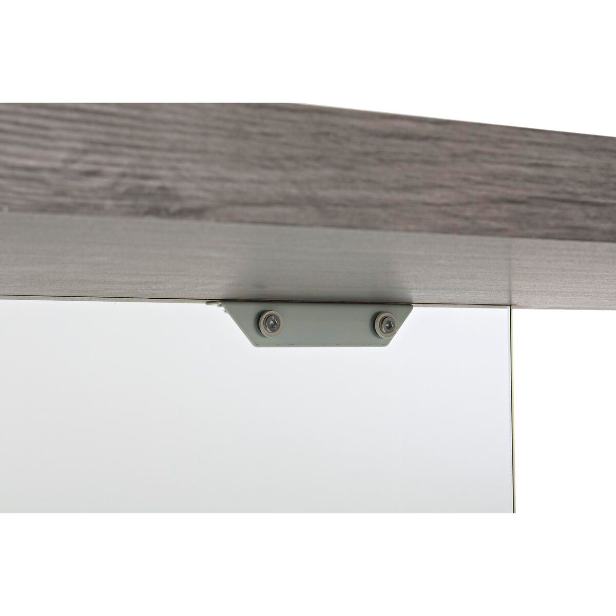 Escritorio Diseño Contemporáneo Home Decor Madera Gris y Cristal Templado (120 x 50 x 76 cm)