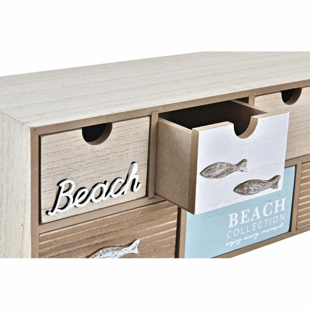 Jewelry box DKD Home Decor Wood Beach (40 x 16 x 19 cm)