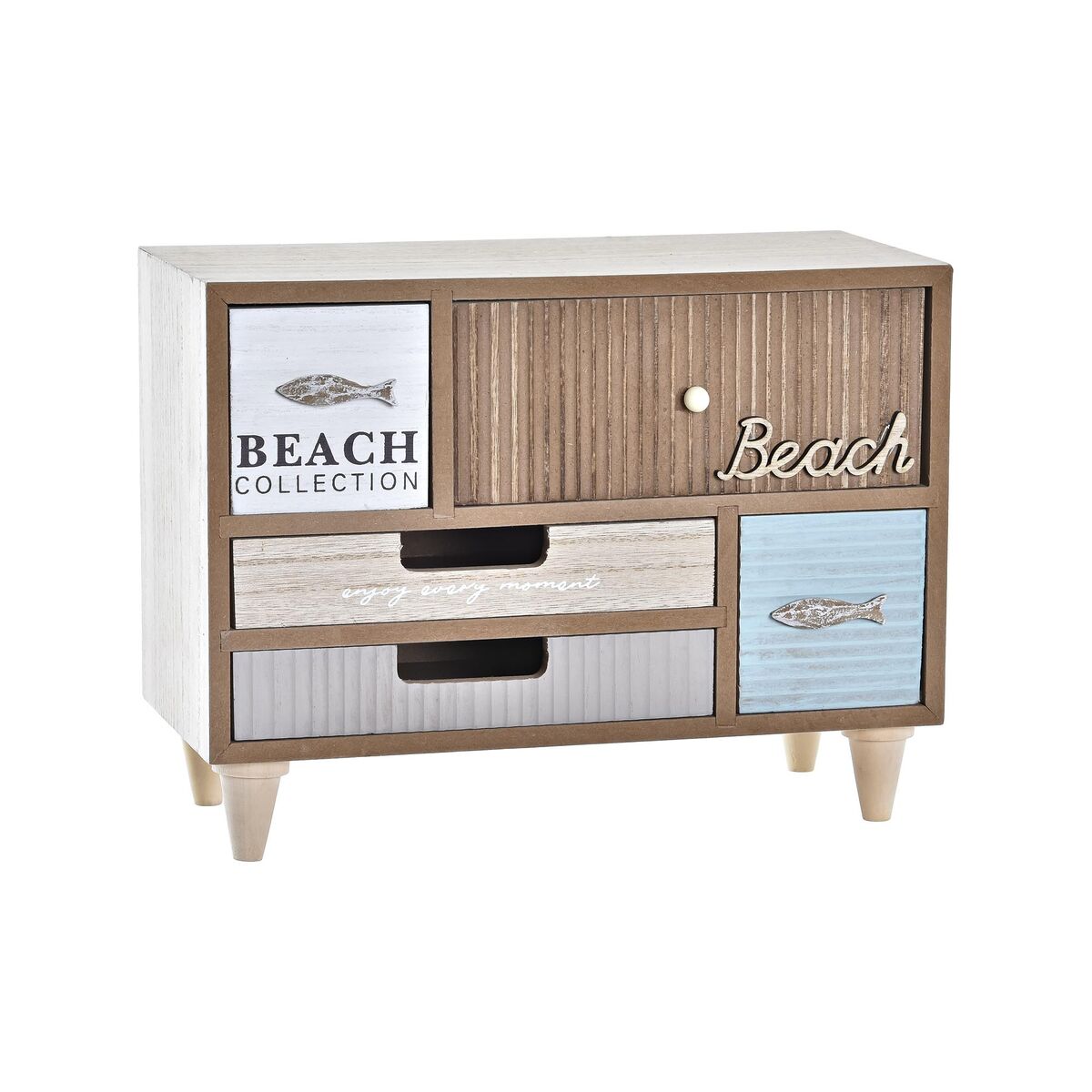 Jewelry box DKD Home Decor Wood Beach (29 x 14 x 22 cm)