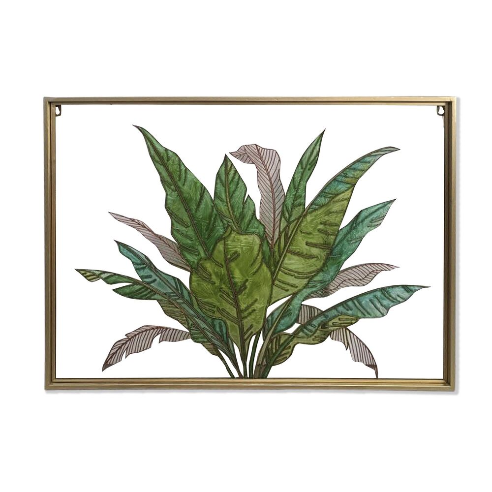 Lienzo DKD Home Decor Tropical Leaf of a Plant (80 x 3 x 60 cm)