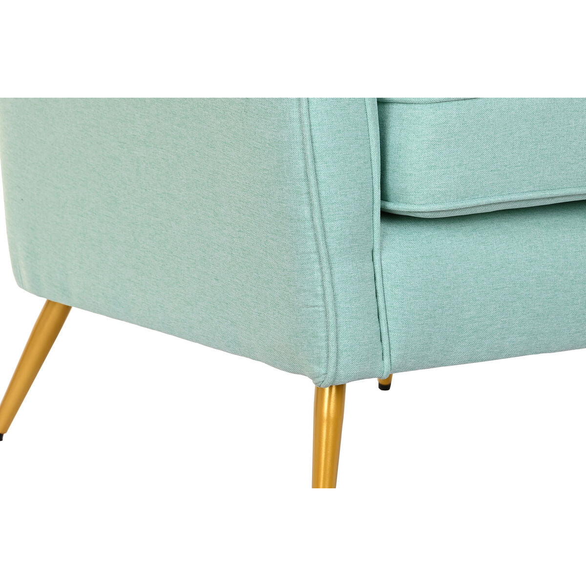 Fauteuil Design Contemporain Vert D'eau et Métal Doré Home Decor (70 x 68 x 73 cm)