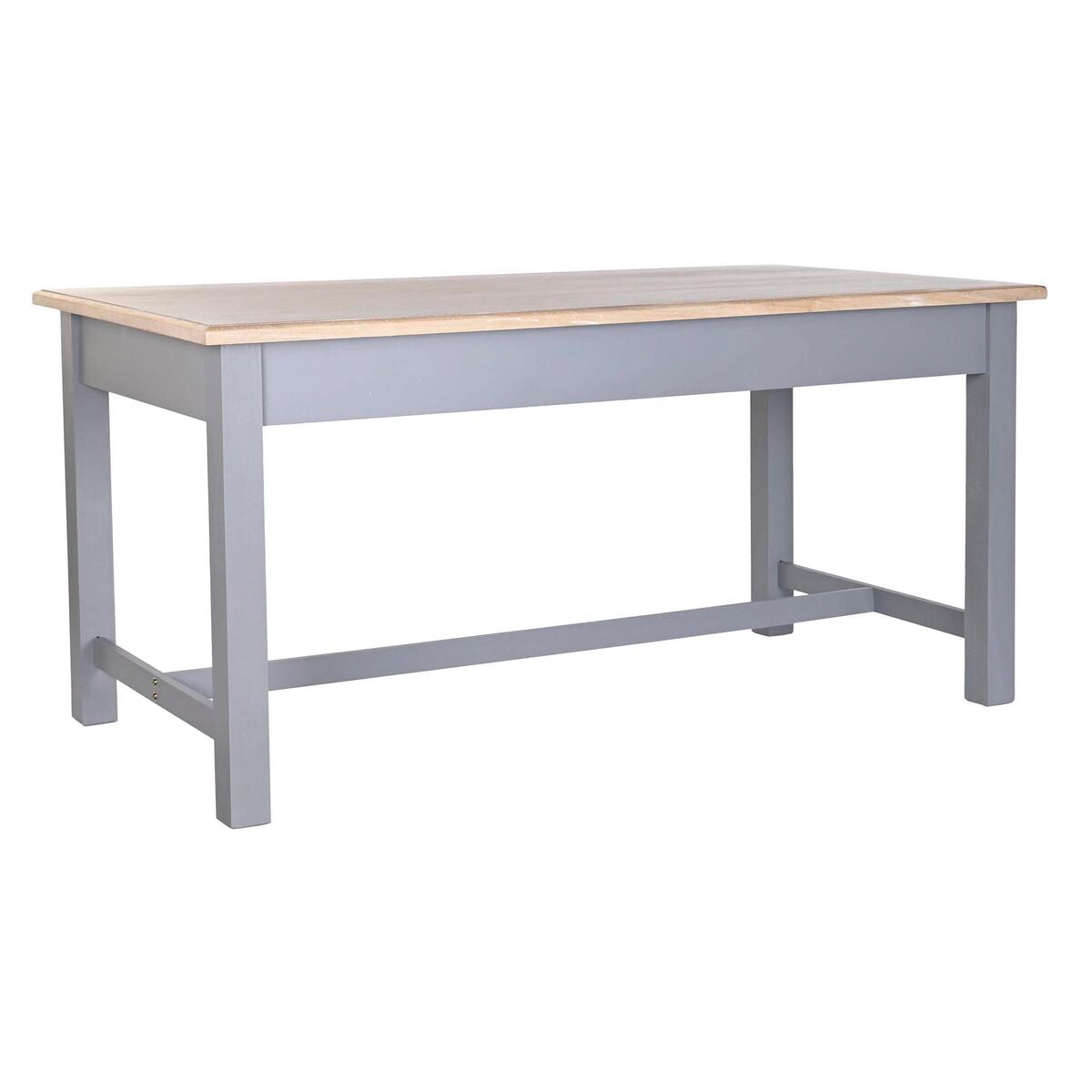 Table de Salle à Manger Design Traditionnel Home Decor Gris Bois MDF (161.5 x 81.5 x 78 cm)