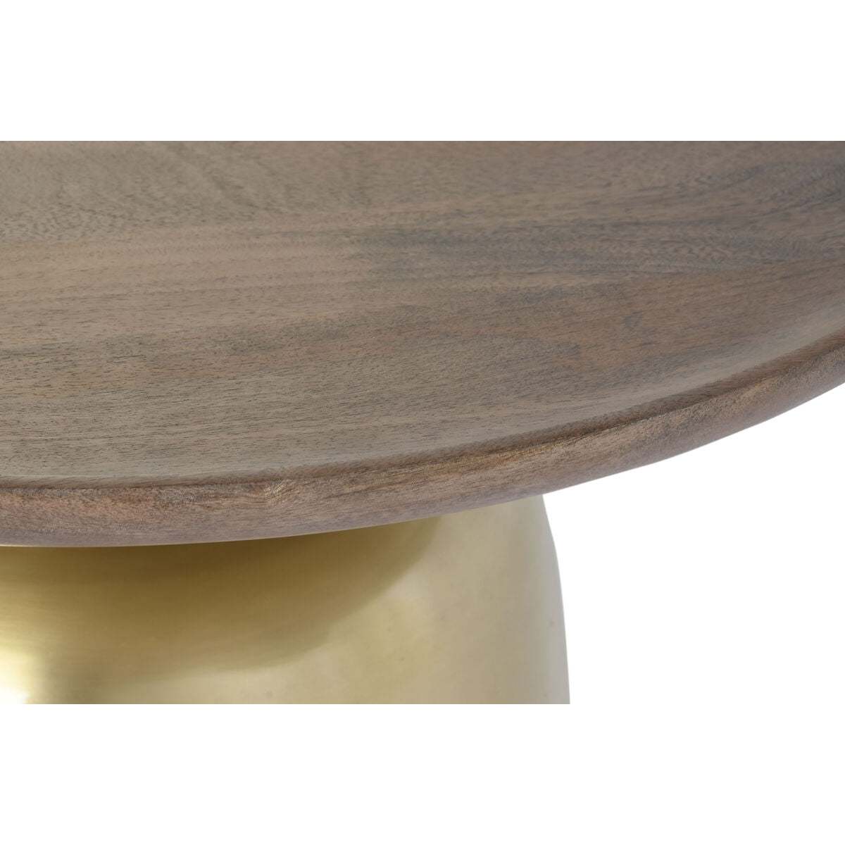 Mesa de Centro Diseño Contemporáneo Home Decor Acero Mango Madera (80 x 80 x 38 cm)