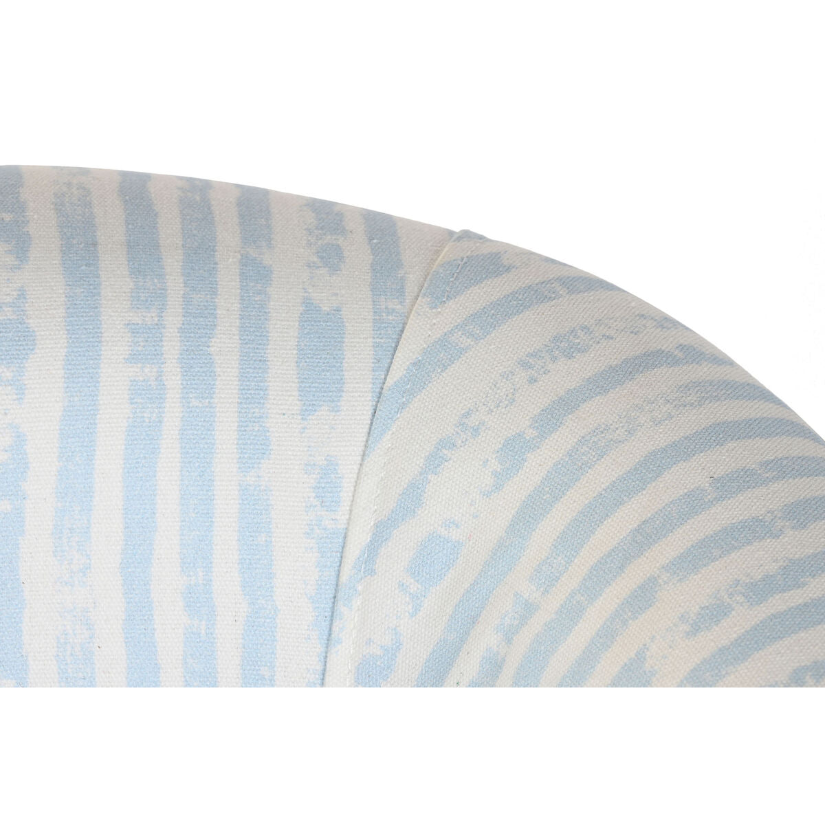 Sofá de Diseño Mediterráneo Home Decor Rayas Azules y Metal Blanco (130 x 68 x 78 cm) 