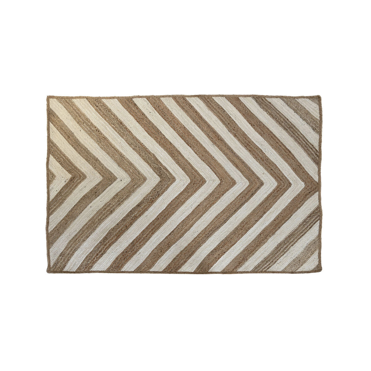 Tapis Scandinave Blanc Marron Clair Jute (120 x 180 x 1 cm)