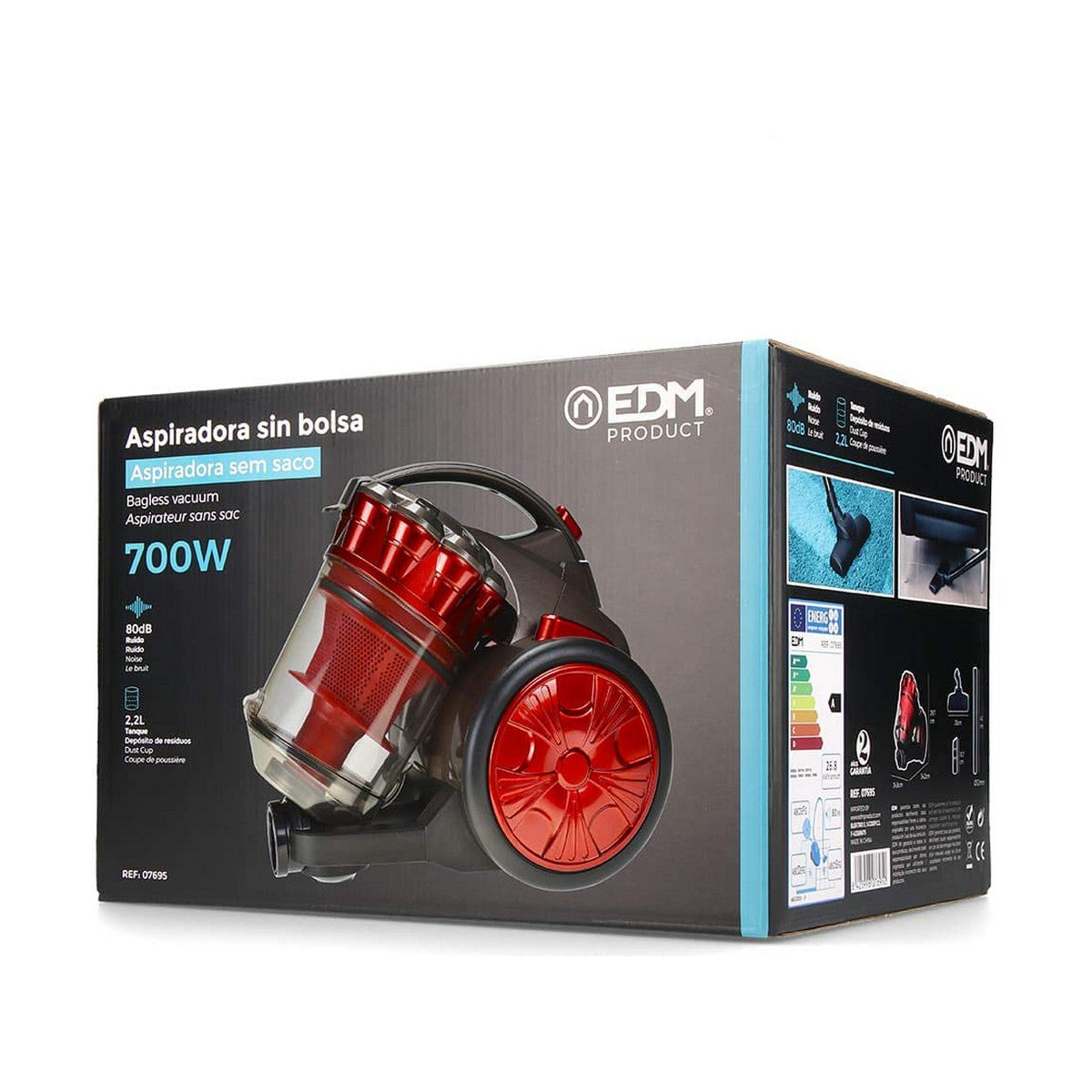 Aspirador Multiciclónico EDM 2L 700W