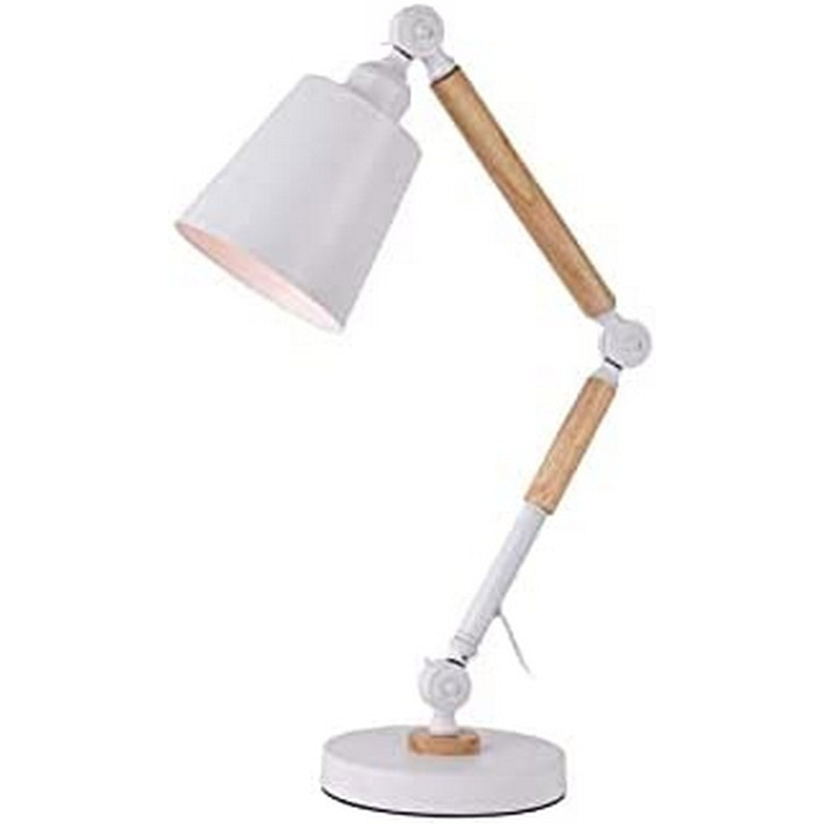 Desk lamp EDM Wood White Metal 60 W (Ø 18 x 53 cm)