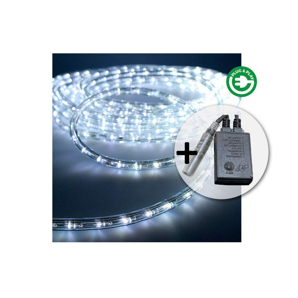 Manguera de Jardín LED EDM Flexilada Blanca 230 V (12 m)