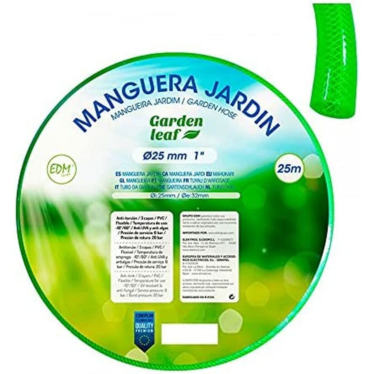 Manguera de jardín EDM Ø 25 mm (25 m)