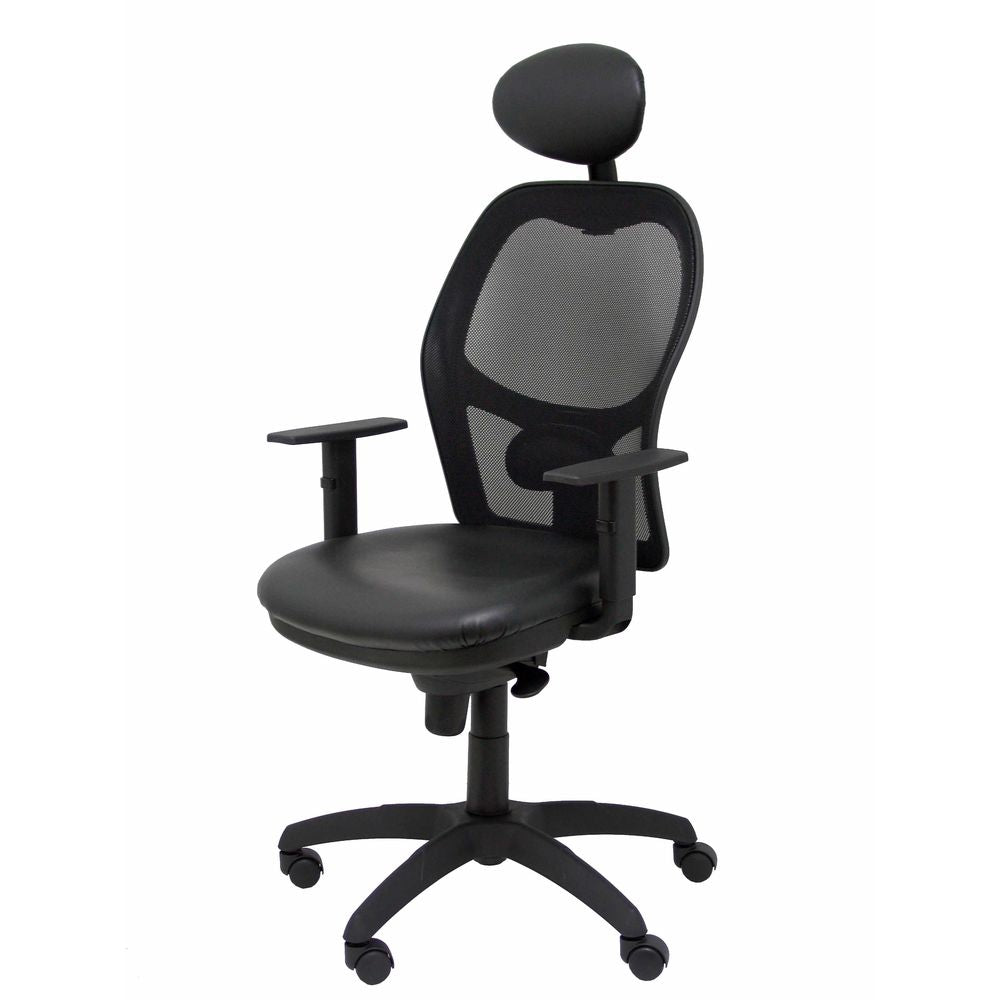 Chaise de Bureau avec Appui-tête Jorquera similpiel P&C SNSPNEC Noir