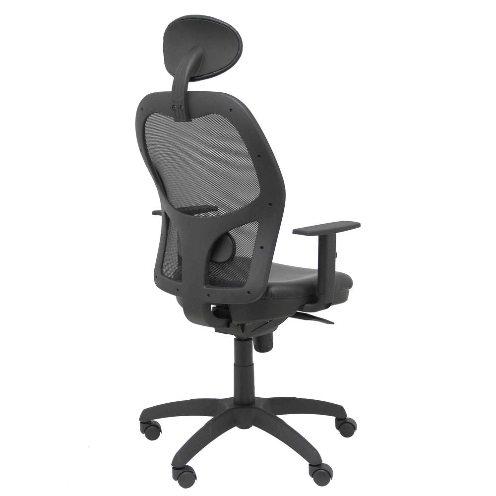 Silla Oficina con Reposacabezas Jorquera Similpiel P&amp;C SNSPNEC Negro