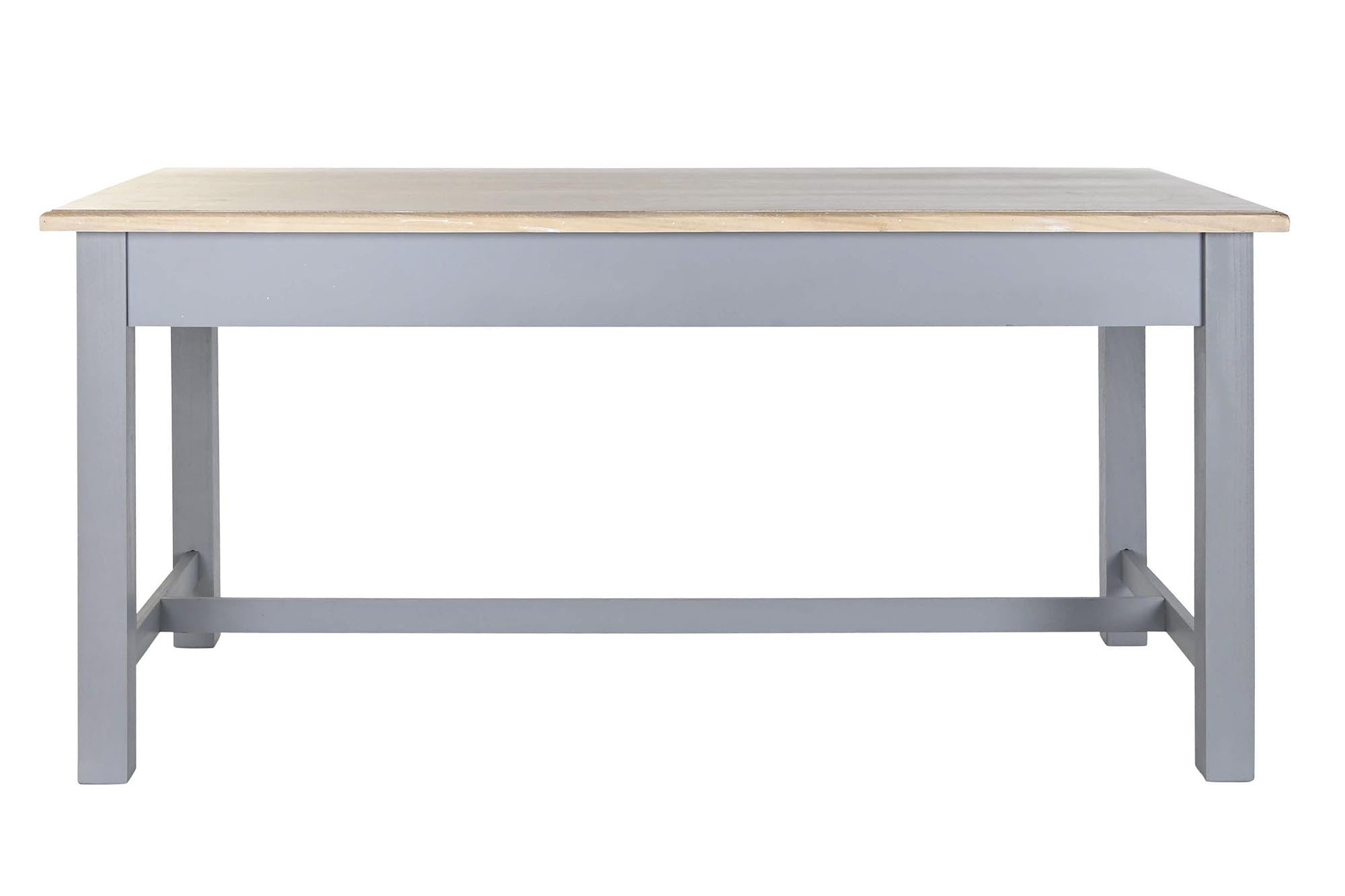 Mesa de Comedor Diseño Tradicional Home Decor Gris Madera MDF (161,5 x 81,5 x 78 cm) 