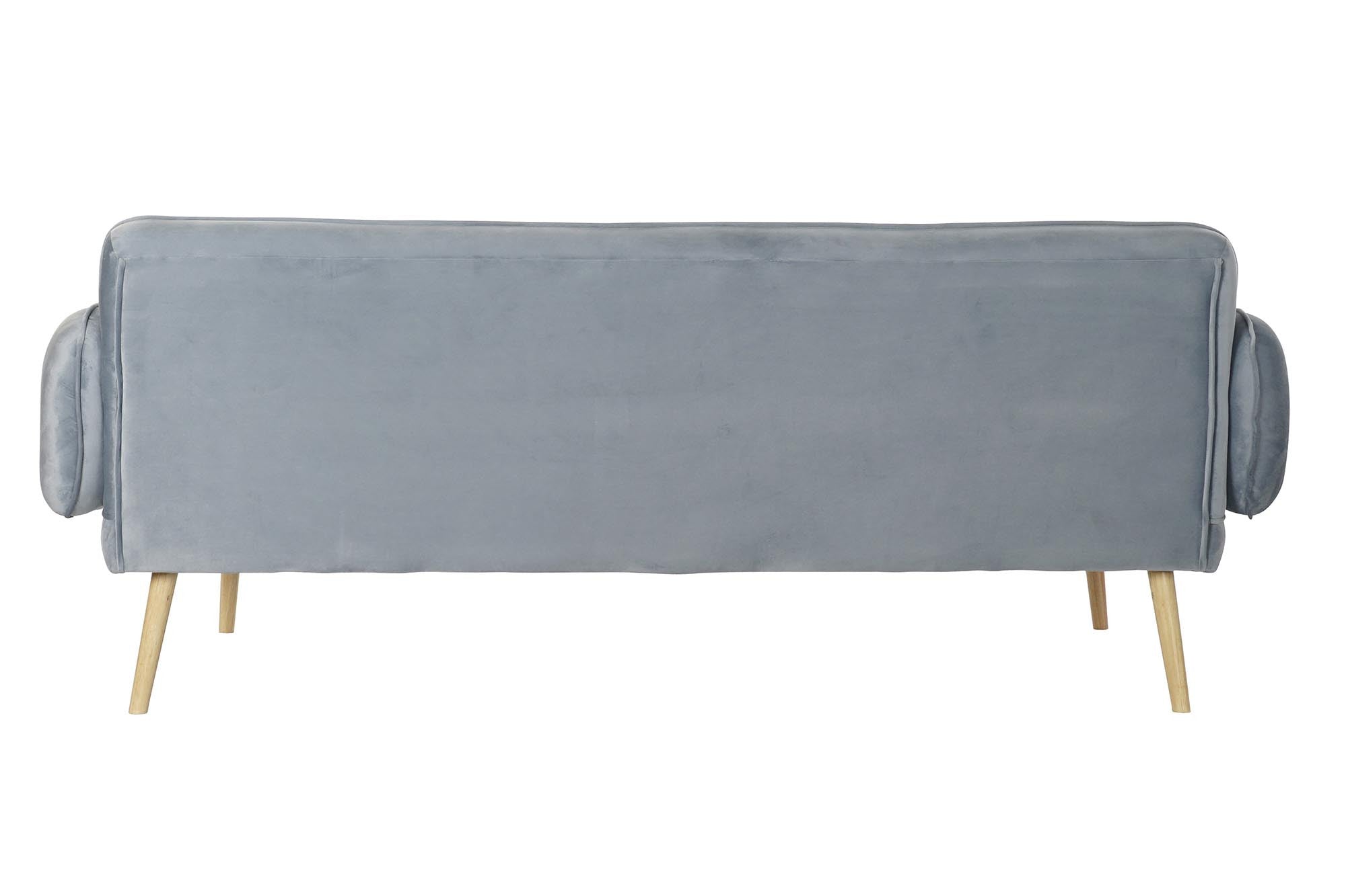 Sofá Contemporáneo Azul Cielo y Madera Natural Home Decor Madera y Poliéster (200 x 85 x 80 cm)