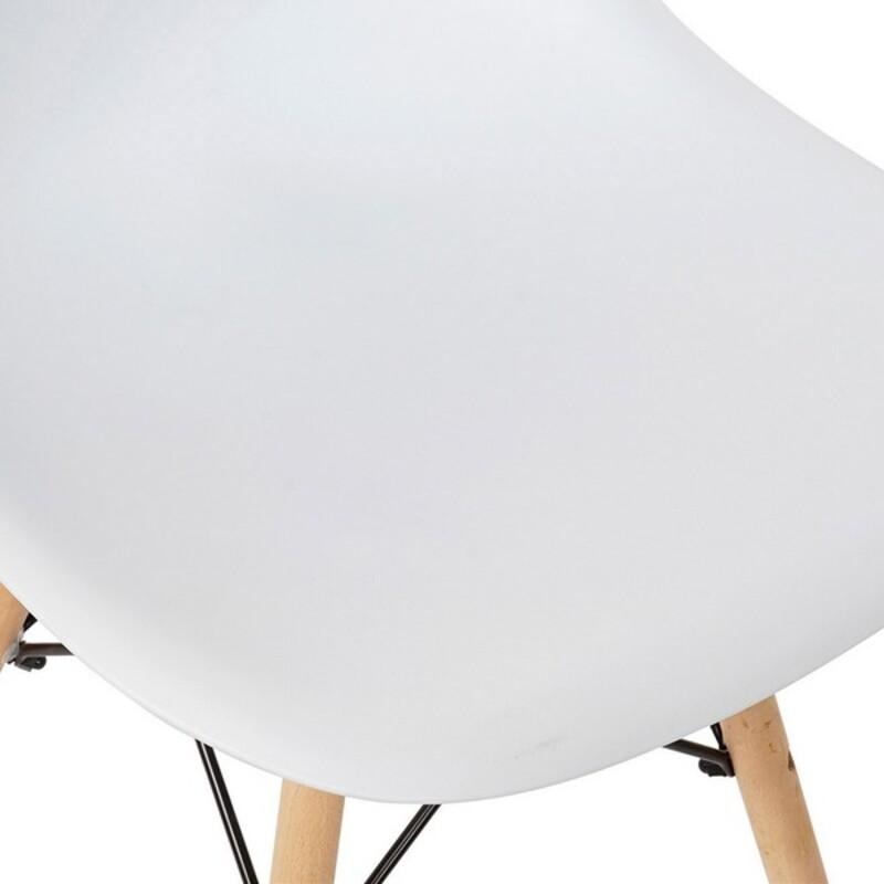 Polar White. Contemporary white and wood chair