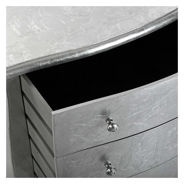 Cagliari Baroque Chest of Drawers in Silver Wood