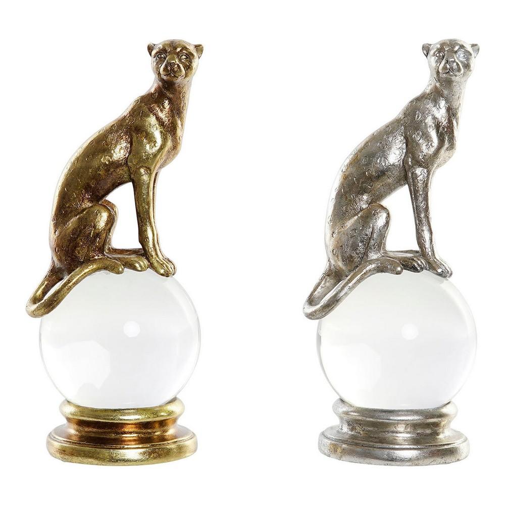 Figurines décoratives cristal léopard (2 pièces)